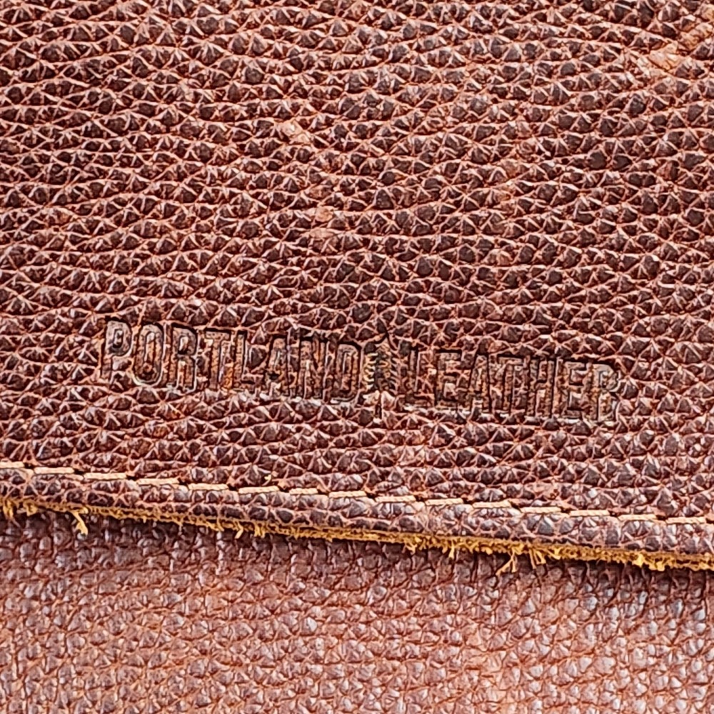 Portland Leather Goods Brown Pebbled Leather Crossbody Bag Artisan Made Small - Picture 7 of 13